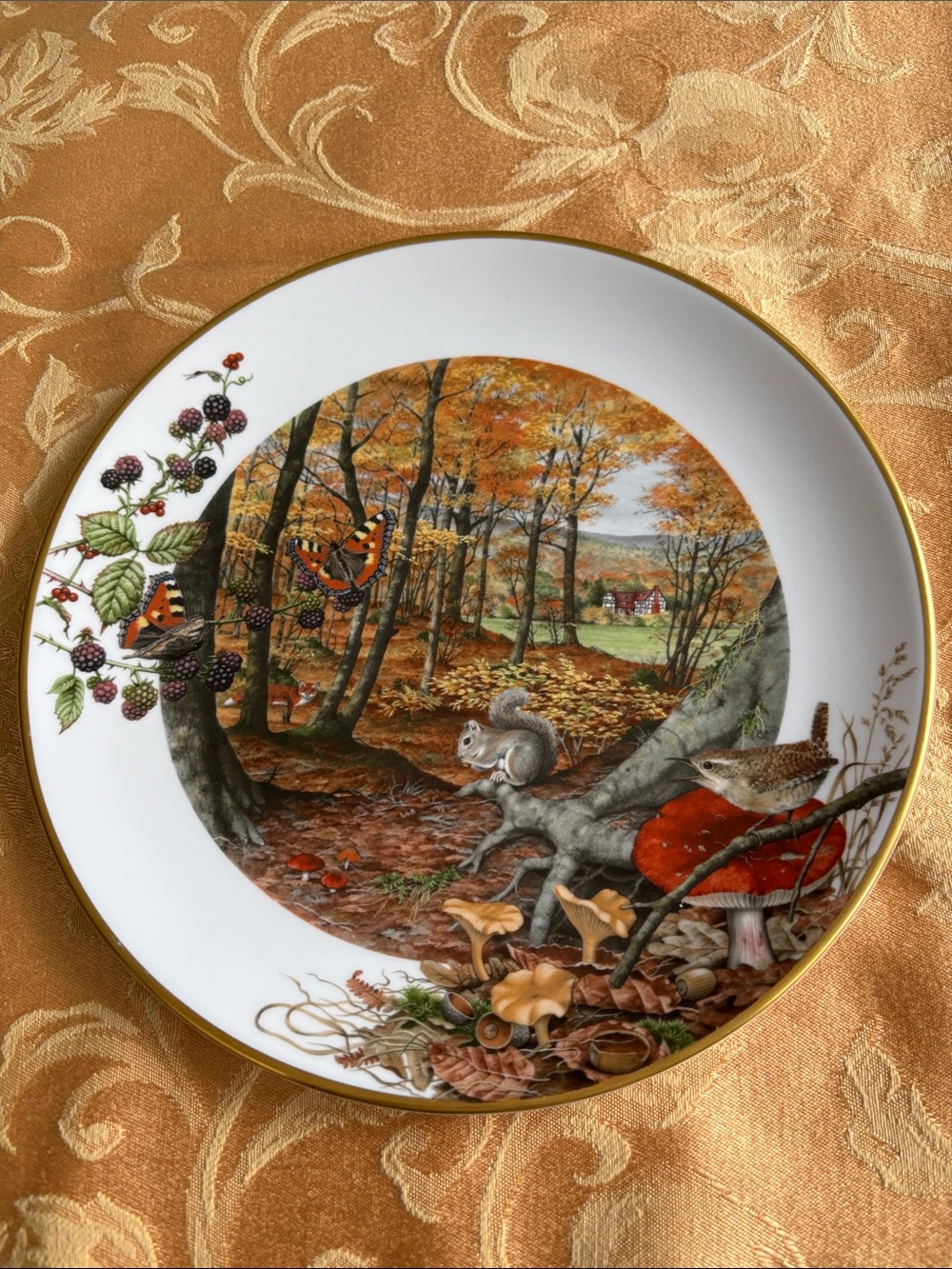 Franklin Mint Autumn in October by Peter Banett Porcelain Decorative Plate